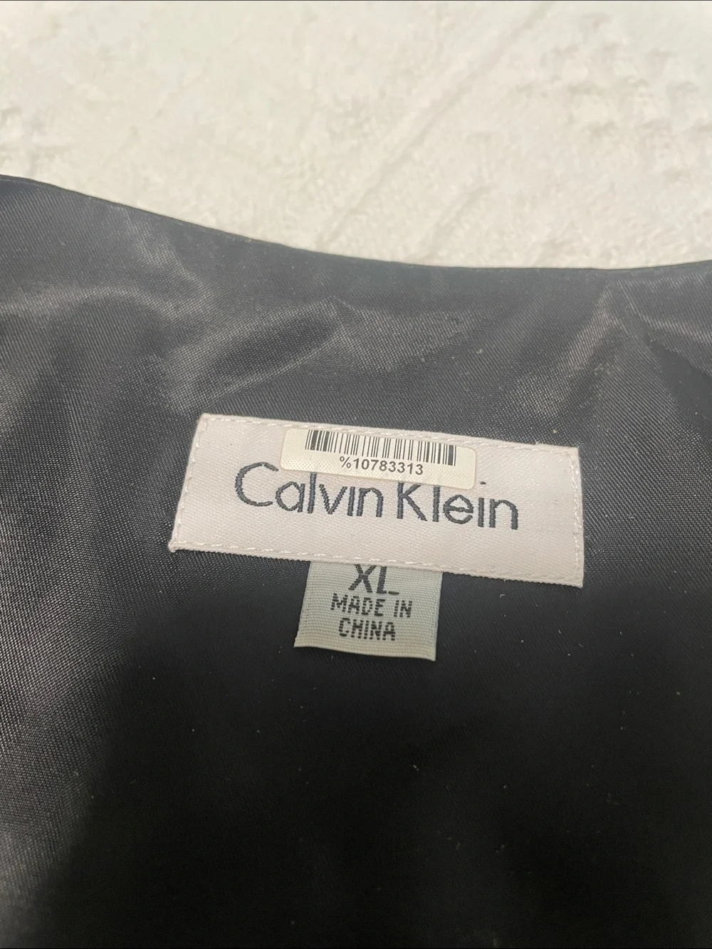 Calvin Klein Grey Plaid Mens Waistcoat Vest